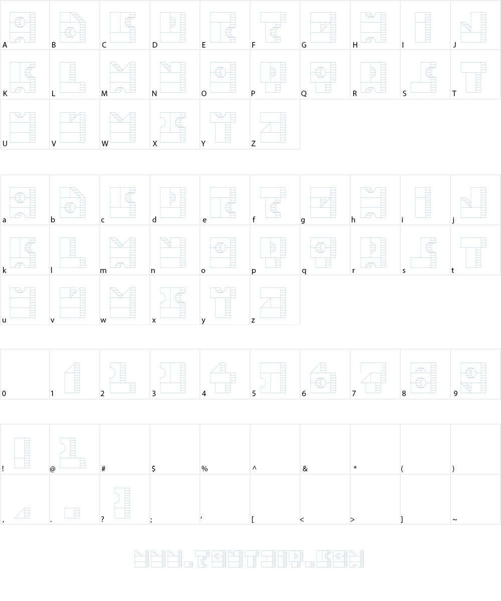 TPF Box of Bricks Font Character